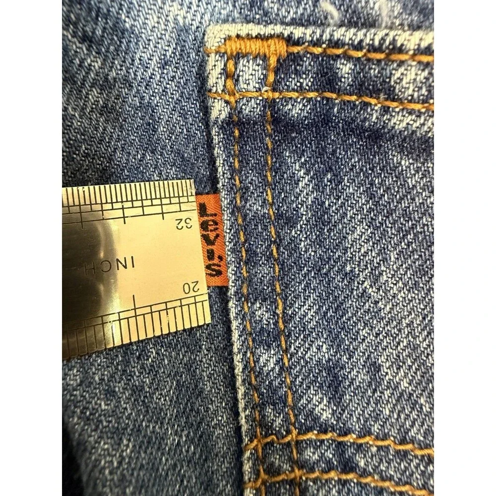 Vtg Levi’s 505 Orange Tab Jeans W30 L34 (Fits 28x32) Spain 90s Straight Leg Blue